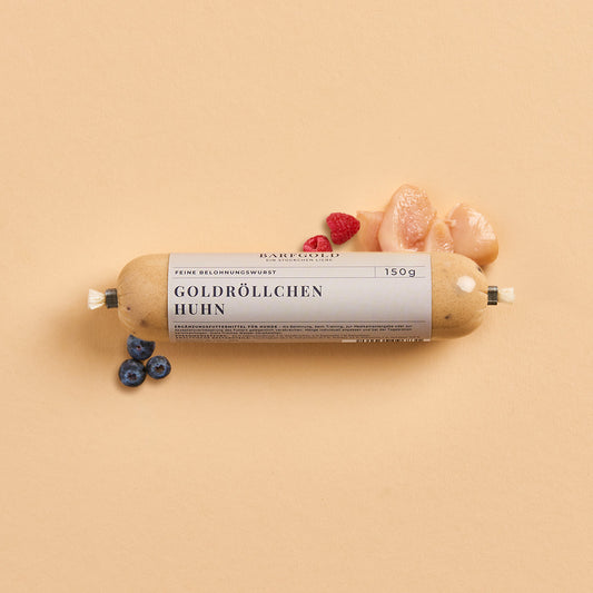 Goldröllchen Huhn 150 g Rolle – BALD WIEDER VERFÜGBAR